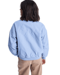The Roxy Womens Sweet Talk Aviator Jacket in Blue Blizzard