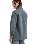 The Roxy Womens Chloe Kim Pop Stitch Shacket in True Black