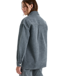 The Roxy Womens Chloe Kim Pop Stitch Shacket in True Black
