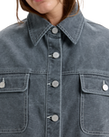 The Roxy Womens Chloe Kim Pop Stitch Shacket in True Black
