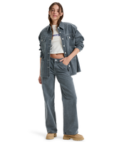 The Roxy Womens Chloe Kim Pop Stitch Shacket in True Black
