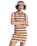 Iconic Days Stripe Dress in French Roast Hey Day Stripe