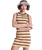 Iconic Days Stripe Dress in French Roast Hey Day Stripe