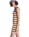 Iconic Days Stripe Dress in French Roast Hey Day Stripe