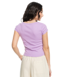 The Roxy Womens Time For T-Shirt T-Shirt in Crocus Petal