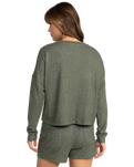 The Roxy Womens Saturdaze Cosy Long Sleeve T-Shirt in Agave Green