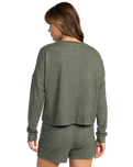 The Roxy Womens Saturdaze Cosy Long Sleeve T-Shirt in Agave Green
