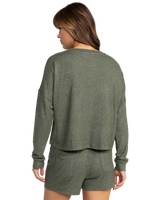 The Roxy Womens Saturdaze Cosy Long Sleeve T-Shirt in Agave Green