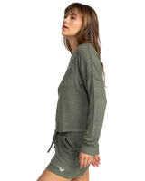 The Roxy Womens Saturdaze Cosy Long Sleeve T-Shirt in Agave Green