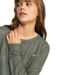 The Roxy Womens Saturdaze Cosy Long Sleeve T-Shirt in Agave Green
