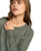 The Roxy Womens Saturdaze Cosy Long Sleeve T-Shirt in Agave Green