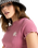 The Roxy Womens Pointelle Baby T-Shirt in Heather Rose