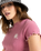 The Roxy Womens Pointelle Baby T-Shirt in Heather Rose