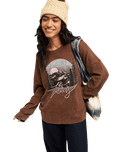 The Roxy Womens Eastside Midweight Sweatshirt in Chestnut