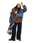 The Roxy Womens Eastside Midweight Sweatshirt in Chestnut