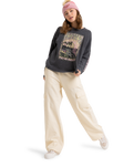 The Roxy Womens Eastside Midweight Sweatshirt in Phantom
