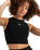 The Roxy Womens Rise & Vibe Crop Top in Anthracite