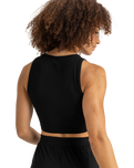 The Roxy Womens Rise & Vibe Crop Top in Anthracite