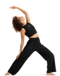 The Roxy Womens Rise & Vibe Crop Top in Anthracite