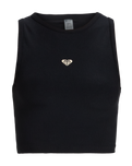 The Roxy Womens Rise & Vibe Crop Top in Anthracite