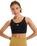 The Roxy Womens Heart Into It Attitude Sports Bra in Anthracite
