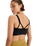 The Roxy Womens Heart Into It Attitude Sports Bra in Anthracite