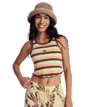 Sunlight Boost Vest in French Roast Hey Day Stripe