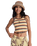 Sunlight Boost Vest in French Roast Hey Day Stripe