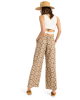 The Roxy Womens Midnight Avenue Slub Trousers in Portobella Tropical Tile