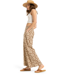 The Roxy Womens Midnight Avenue Slub Trousers in Portobella Tropical Tile