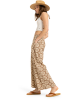 The Roxy Womens Midnight Avenue Slub Trousers in Portobella Tropical Tile