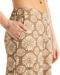 The Roxy Womens Midnight Avenue Slub Trousers in Portobella Tropical Tile