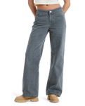The Roxy Womens Chloe Kim Pop Stitch Trousers in True Black
