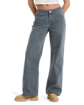 The Roxy Womens Chloe Kim Pop Stitch Trousers in True Black