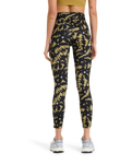 The Roxy Womens Heart Into It Ankle Sport Leggings in Anthracite Big Flowers