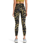 The Roxy Womens Heart Into It Ankle Sport Leggings in Anthracite Big Flowers