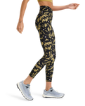 The Roxy Womens Heart Into It Ankle Sport Leggings in Anthracite Big Flowers