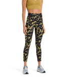 The Roxy Womens Heart Into It Ankle Sport Leggings in Anthracite Big Flowers
