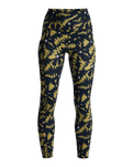The Roxy Womens Heart Into It Ankle Sport Leggings in Anthracite Big Flowers