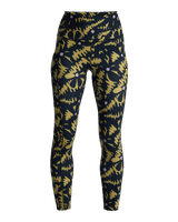 The Roxy Womens Heart Into It Ankle Sport Leggings in Anthracite Big Flowers