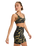 The Roxy Womens Heart Into It Sport Biker Shorts in Anthracite Big Flowers