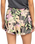 The Roxy Womens Lekeitio Break Hi Shorts in Anthracite Palm