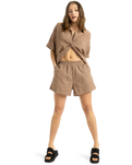 The Roxy Womens Souvenirs Chaser Shorts in Portobella Flower Eyelet