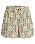 The Roxy Womens Lekeitio Break High Printed Shorts in Basil Party Waves