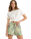 The Roxy Lekeitio Printed Shorts in Foam Green Coastal | Available at Anns Cottage