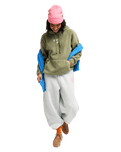 The Roxy Womens Cool Calling Fleece Jacket in Oil Green