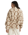 The Roxy Womens Jive Talking Fleece Jacket in Portobella Tropical Tile