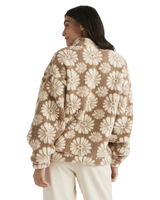 The Roxy Womens Jive Talking Fleece Jacket in Portobella Tropical Tile