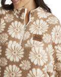 The Roxy Womens Jive Talking Fleece Jacket in Portobella Tropical Tile