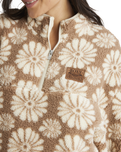 The Roxy Womens Jive Talking Fleece Jacket in Portobella Tropical Tile
